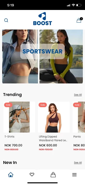 Boost Sportswear Screenshot 1