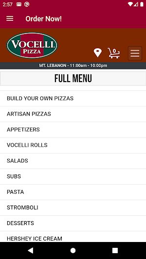 Vocelli Pizza Screenshot 2