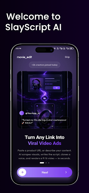 Slayscript AI - AI Video Maker Screenshot 1