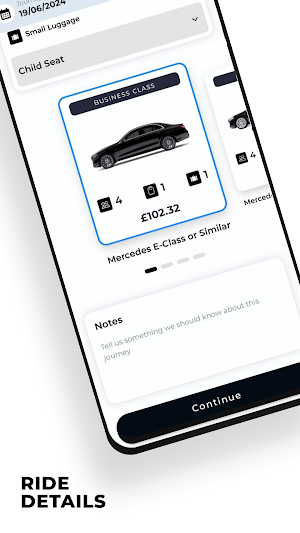 BK Executive Cars Booking Screenshot 2