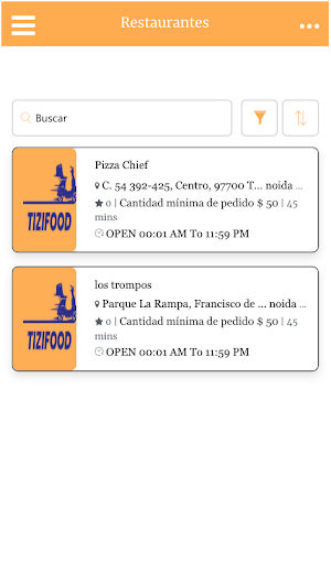 TiziFood Screenshot 1