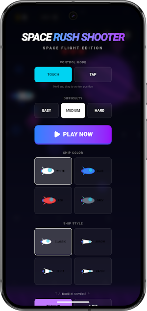 Space Rush Shooter - Offline Screenshot 1