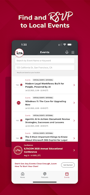 myILTA Screenshot 1