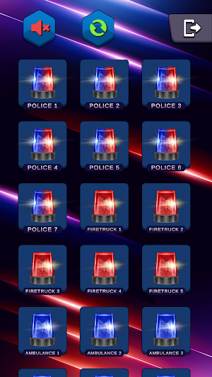 Police siren sound with strobe lights Screenshot 2