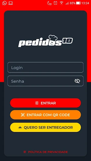 Pedidos10 - Entregador Screenshot 1