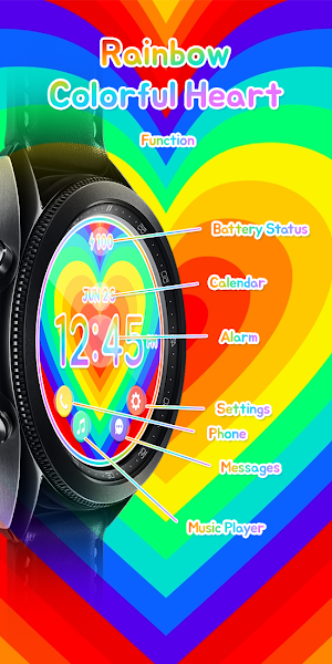 Rainbow Colorful_Watchface Screenshot 1