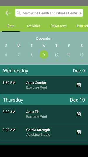 MercyOne Health & Fitness Screenshot 2