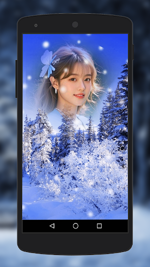 Snow Fall Photo Frames Screenshot 0