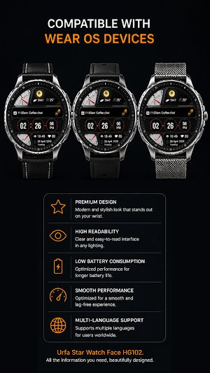 Urfa Star Watch Face HG102 Screenshot 3