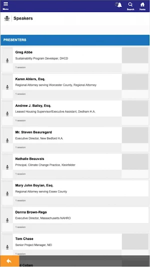 MassNAHRO Events Screenshot 1