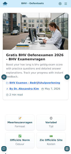 BHV Practice Test Screenshot 1
