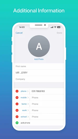Contacts Phone 15, OS 17 Screenshot 3
