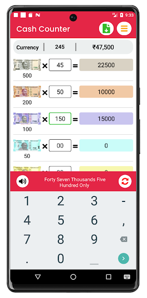Cash Calculator -Money Counter Screenshot 1