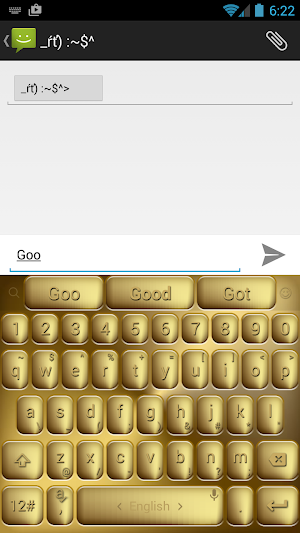 Keyboard Theme Solid Gold Screenshot 1