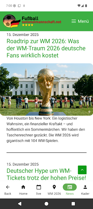 Fussball News & Live: WM 2026 Screenshot 0