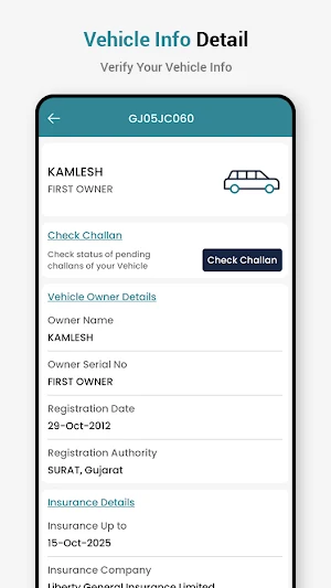 RTO Vehicle Info App & Challan Screenshot 2