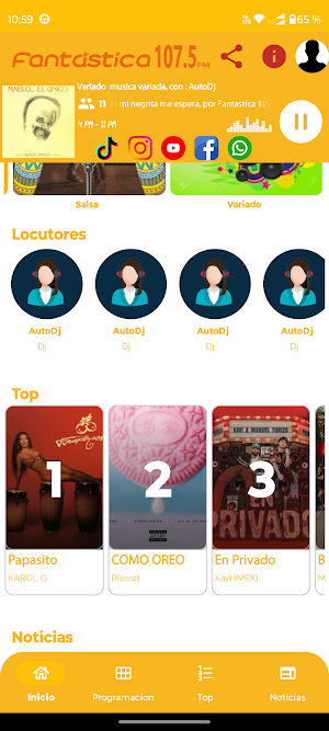 Radio Fantastica 107.5 FM Screenshot 1