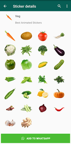Vegetable Sticker for WhatsApp Screenshot 2