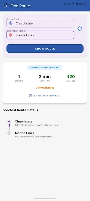 Mumbai Metro Navigator Screenshot 1