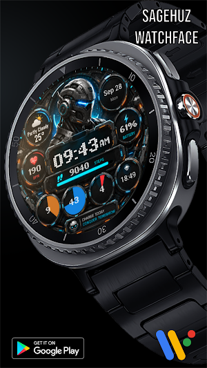 A172 Robot watchface Screenshot 2