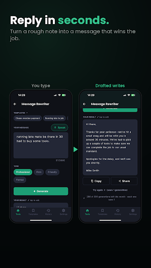 Drafted: AI Invoices & Quotes Screenshot 1