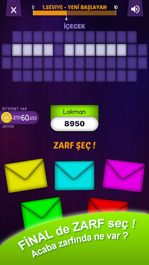 Çarkıfelek Mobil - Finalde Zarf Seç Screenshot 2