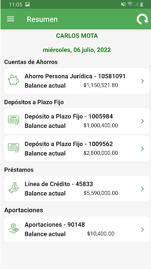 COOPMEDICA App Empresarial Screenshot 2