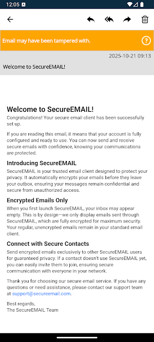 SecureEMAIL by Pfortner Screenshot 3