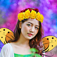 Flower crown photo editor neon