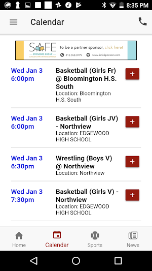 Edgewood Mustangs Athletics Screenshot 2
