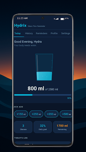 Hydrix: Glass Flow Reminder Screenshot 3