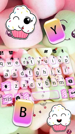 Sweet Marshmallow Keyboard Theme Screenshot 1