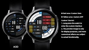 Blue Text Diagonal ZKin Watch Screenshot 3