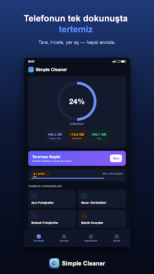 SimpleCleaner: Dosya Temizleme Screenshot 0