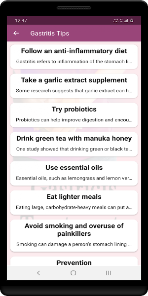 Gastritis Tips Screenshot 1