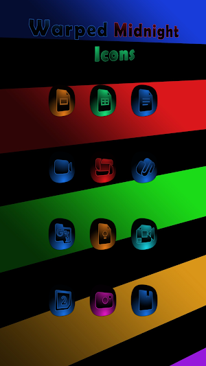 Warped Midnight Colors Icons Screenshot 1