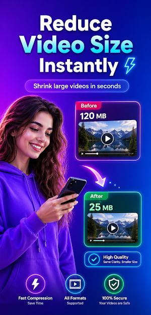 Video Compressor: Reduce Size Screenshot 1