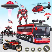 Bus Robot Car War - Robot Game