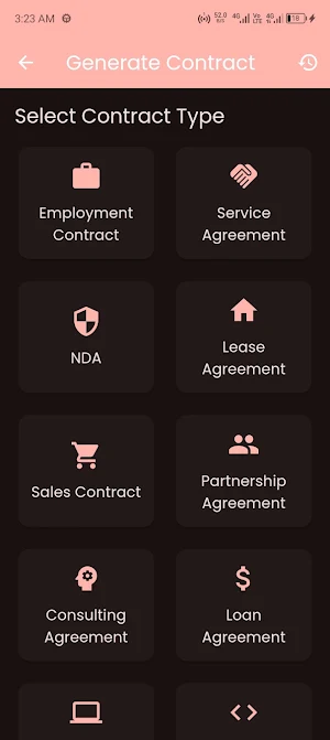 Contract Agreement Generator Screenshot 1