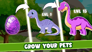 Merge Cute Dino: Idle Dinopark Screenshot 1