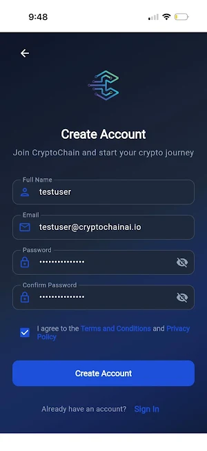 Cryptochain Payment Screenshot 3