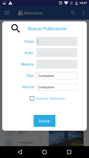 BiblioAGUA Screenshot 1