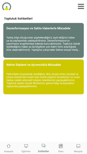 SAHNE Projesi Screenshot 2