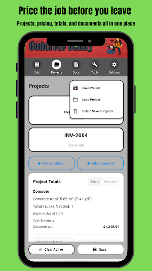 Concrete Buddy: Job Calculator Screenshot 0
