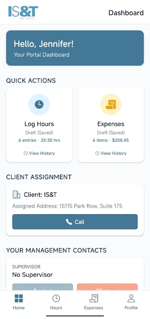 IS&T Employee Portal Screenshot 1