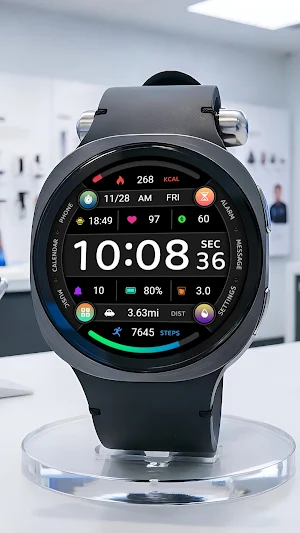 Colorful Icon Clock ZKin Watch Screenshot 1