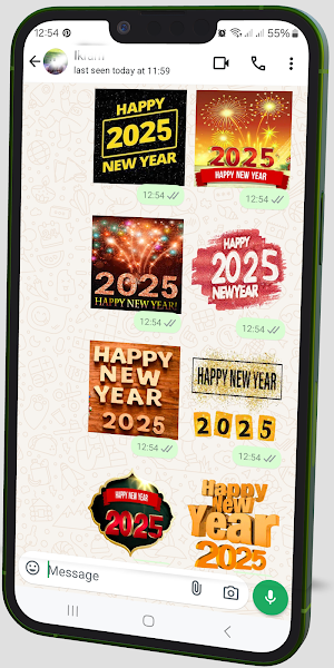Animated New Year 2025 Sticker Screenshot 2