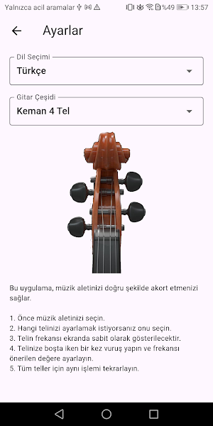 Violin Tuner App Screenshot 2
