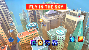 Super hero Flying iron jet man Screenshot 2