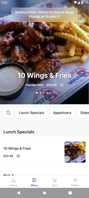 Mister B's Pizza & Wings Screenshot 1
